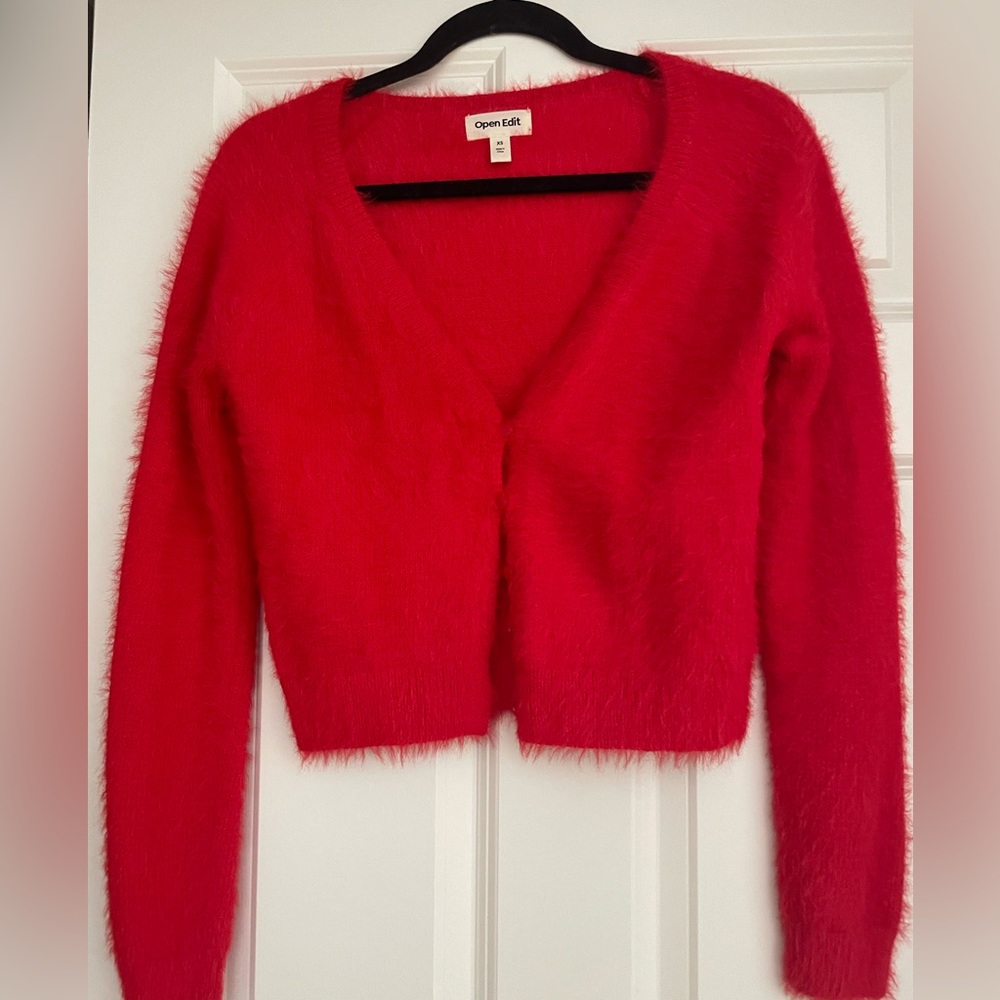 Cozy Red Open Edit Women's Cardigan